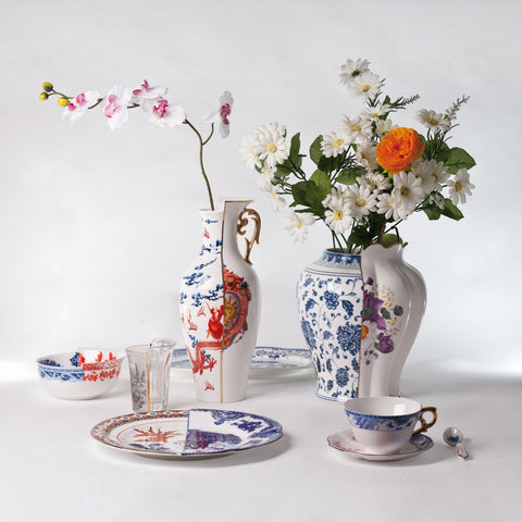PORCELAIN VASE DIAM. 23 H. 26 HYBRID MELANIN SELETTI