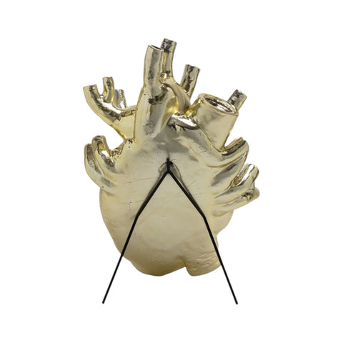 SELETTI LOVE IN BLOOM GIANT GOLD RESIN VASE ART 09926