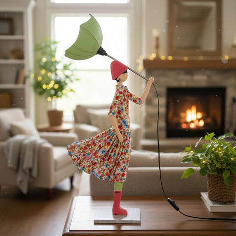 LAMPADA LITTLE GIRL GENOVEFA PARALUME VERDE CHIARO SKITSO