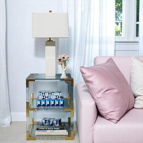 SCATOLA LARGE SORRENTO LACQUER BOX ART. 28529 JONATHAN ADLER BLUE