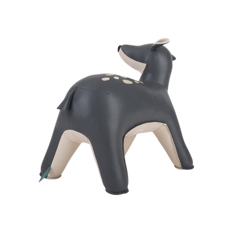 "ZUNY DEER LUKE DARK GRAY DOORSTOP"