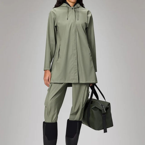 IMPERMEABILE A-LINE W JACKET L W3 18050 RAINS DRIFT GREEN