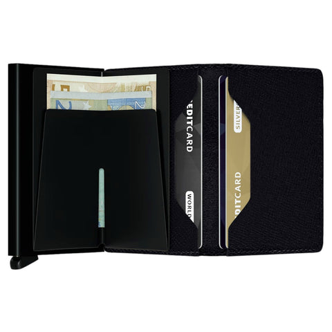 PORTAFOGLIO SLIMWALLET CRISPLE BLACK SECRID