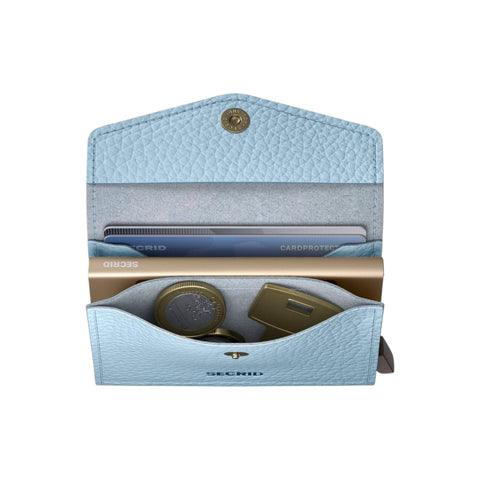 PORTAFOGLIO EPE-ICE BLUE ENVELOPE PEBBLE ICE BLUE SECRID