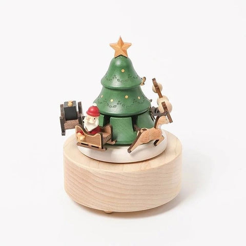 WOODERFULLIFE MUSIC BOX  SANTA & REINDEER S 1060802
