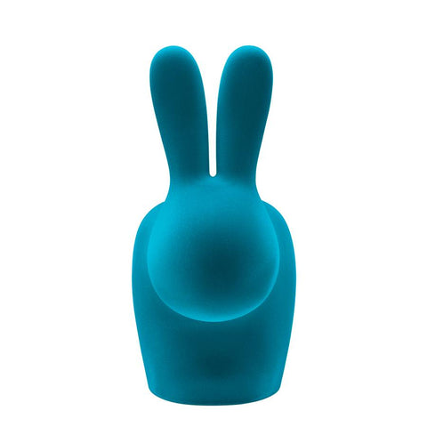 RABBIT CHAIR VELVET FINISH LIGHT BLUE 90010LB QEEBOO BLUE