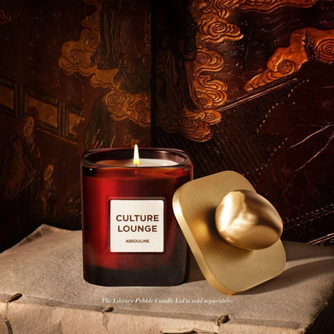 CANDELA LIBRARY CANDLE LEATHER ASSOULINE