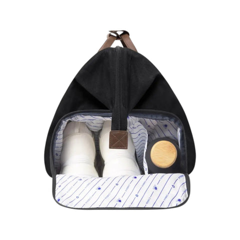 DUFFLE BAG TROGIR WAXED COTON BLACK CABAIA