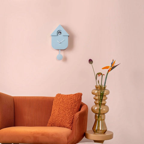 OROLOGIO WALL CLOCK MODERN CUCKOO KA5768LB LIGHT BLUE KARLSSON