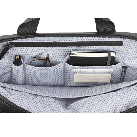 BORSA CLASSIC 2.0 SLIM BRIEFCASE BLACK MOLESKINE