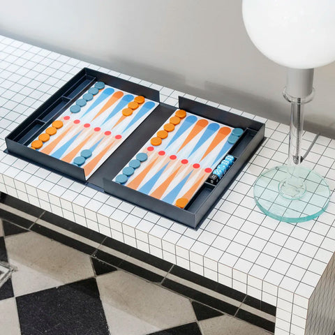 GIOCO ART OF BACKGAMMON PW00757 PRINTWORKS ATHRACITE BLACK