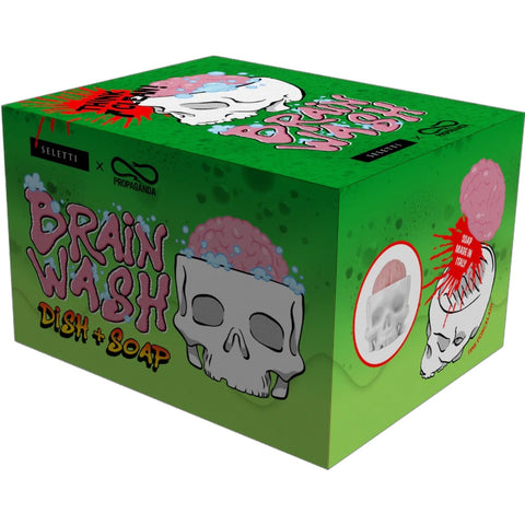 PORTA SAPONETTA PORCELLANA BRAINWASH NERO 13500H SELETTI
