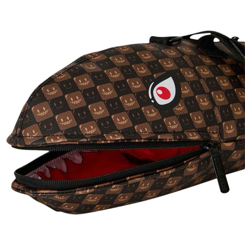 BORSA DUFFLE SHARKS IN PARIS WTF BUBBLE 910D9486NSZ BROWN SPRAYGROUND
