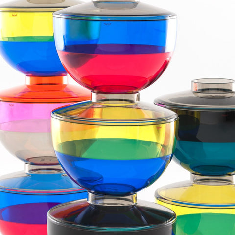VASO SHIBUYA FUME' GIALLO BLU 01221/33 KARTELL MULTICOLOR