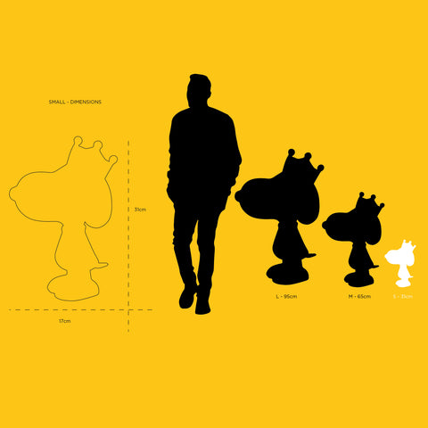 SCULPTURE SNOOPY CROWN BLACK & GOLD 31CM PEAST03101MANOOR LEBLON DELIENNE BLACK