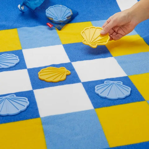 ASCIUGAMANO DA SPIAGGIA CON GIOCO TIC-TAC-TOE ART. 28274 BLU BALVI