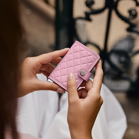 PORTAFOGLIO PREMIUM MINIWALLET EMBOSS DIAMOND SECRID ROSE PINK