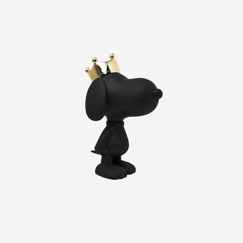 SCULPTURE SNOOPY CROWN BLACK & GOLD 31CM PEAST03101MANOOR LEBLON DELIENNE BLACK