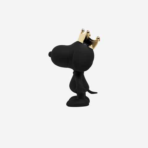 SCULPTURE SNOOPY CROWN BLACK & GOLD 31CM PEAST03101MANOOR LEBLON DELIENNE BLACK