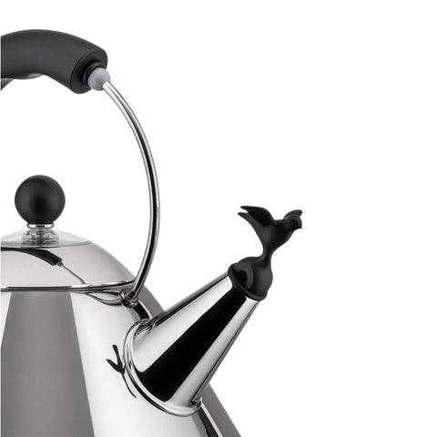 ALESSI BOLLITORE CON UCCELLINO NERO 9093B