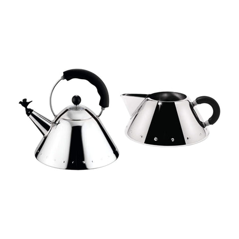 ALESSI BOLLITORE CON UCCELLINO NERO 9093B