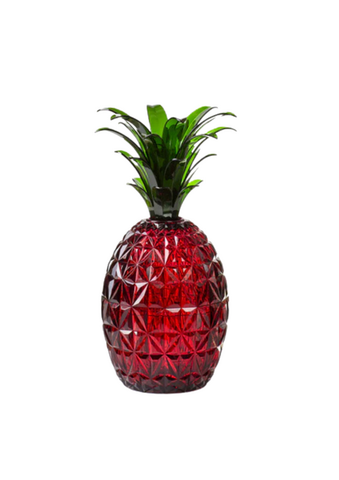 VASO MELISSA ANANAS RUBINO FOGLIA VERDE MARIO LUCA GIUSTI RED