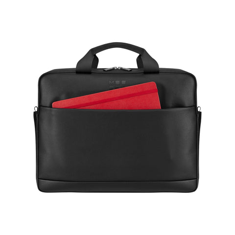 BORSA CLASSIC 2.0 SLIM BRIEFCASE BLACK MOLESKINE