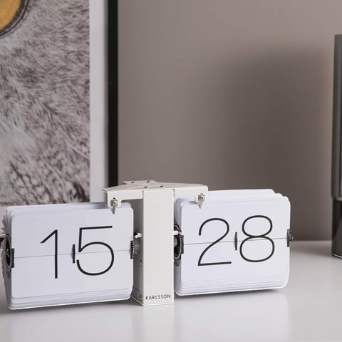 OROLOGIO FLIP CLOCK NO CASE MATT 36X8.5X14 CM BOX 32 KA5602WH KARLSSON WHITE