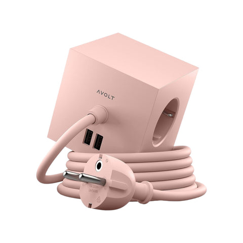 PRESA AVOLT SQUARE 1 USB C 1.8 METER  OLD PINK