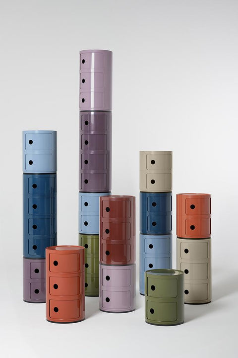 COMODINO COMPONIBILE 3 ELEMENTI 4967/20 PURPLE