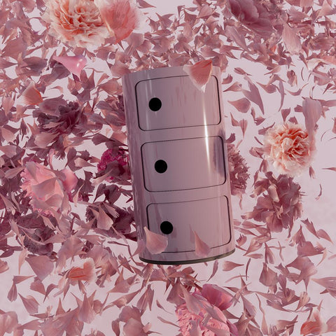 COMODINO COMPONIBILE 3 ELEMENTI 4967/20 PURPLE