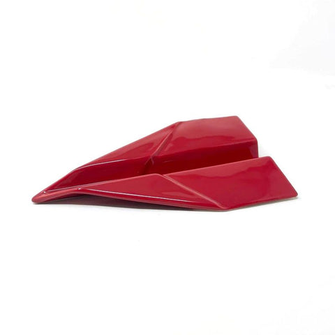 AEROPLANINO ORIGAMI ROSSO  CERAMICHE CRESCENTINI ART. 2526