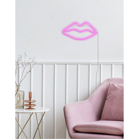 NEON LED LAMP GINGA 27*14 CM LIPS