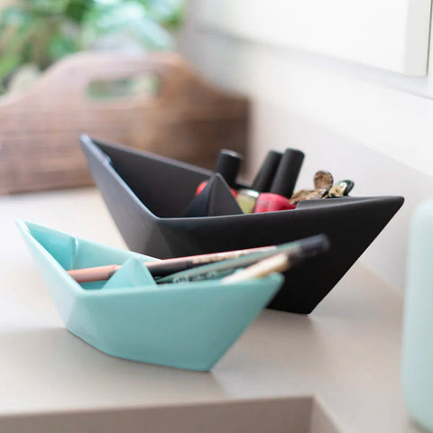 BARCHETTA PICCOLA ORIGAMI TIFFANY CERAMICHE CRESCENTINI ART. 2372