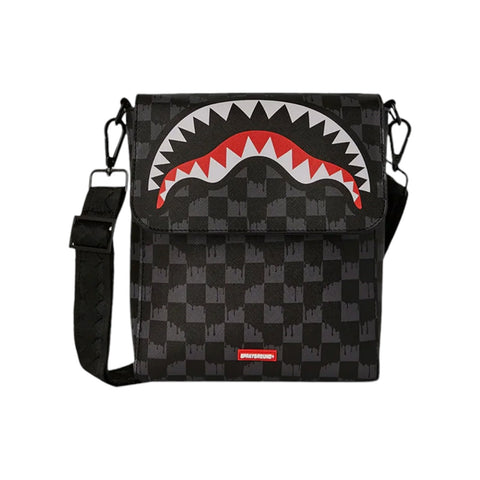 SPRAYGROUND  DRIP CHECK SHARK MESSENGER SLING 910B6572NSZ