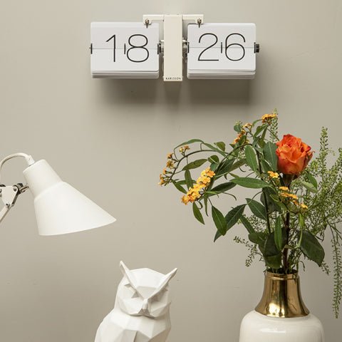 OROLOGIO FLIP CLOCK NO CASE MATT 36X8.5X14 CM BOX 32 KA5602WH KARLSSON WHITE