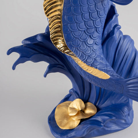 CARPA KOI BLU-ORO 01009579 LLADRO' BLUE