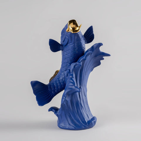 CARPA KOI BLU-ORO 01009579 LLADRO' BLUE