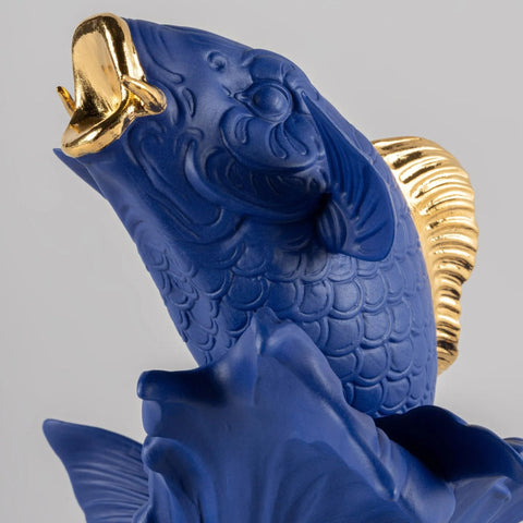CARPA KOI BLU-ORO 01009579 LLADRO' BLUE