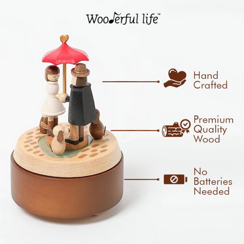 CARILLON LOVE UMBRELLA ART.1033913 WOODERFULLIFE BROWN