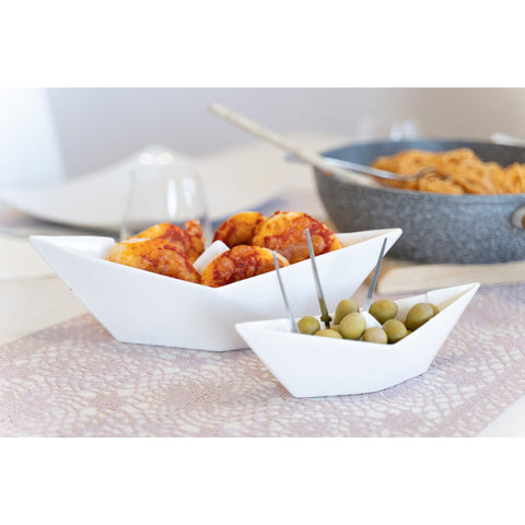 BARCHETTA ORIGAMI PICCOLA NERO OPACO CERAMICHE CRESCENTINI ART. 2370