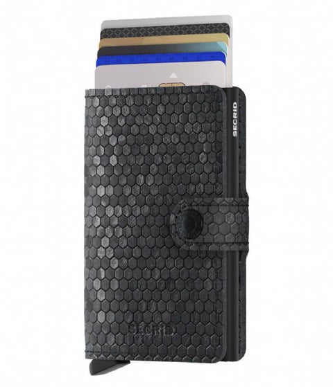 MINIWALLET SECRID HEXAGON BLACK