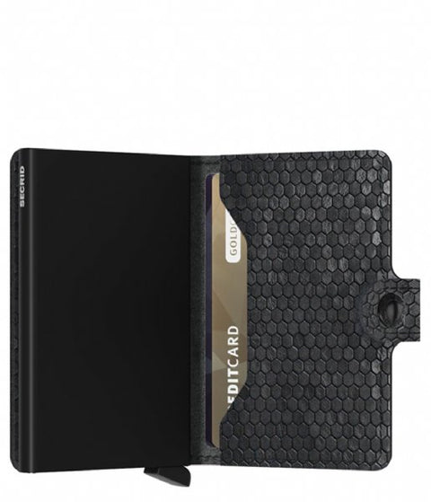 MINIWALLET SECRID HEXAGON BLACK