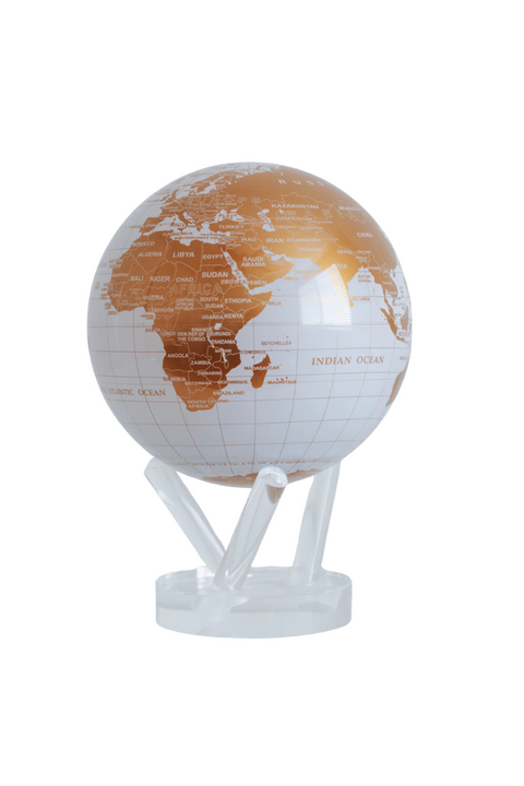 MAPPAMONDO 8.5" ART MG-85-WGE WHITE AND GOLD MOVA