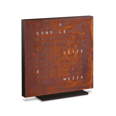 OROLOGIO TOUCH 13,5X13,5 CM RUST QLOCKTWO