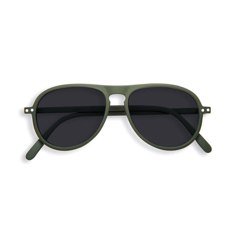 IZIPIZI SUNGLASSES SUN I KAKI GREEN GRAY LENSES +O