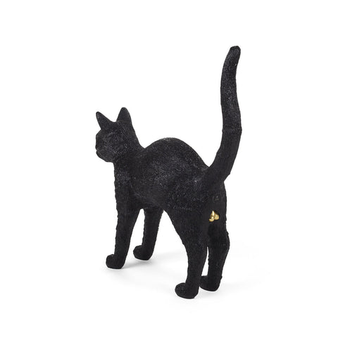 LAMPADA RESINA JOBBY THE CAT CM 46X12 H 52 15041 SELETTI BLACK
