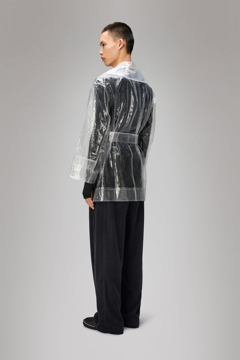 SNAKE SHORT OVERCOAT TRANSPARENT M RAINS ART. 25010