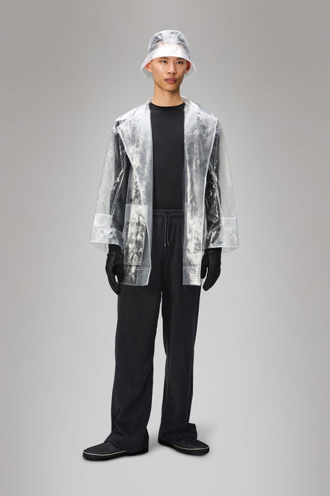 SNAKE SHORT OVERCOAT TRANSPARENT M RAINS ART. 25010