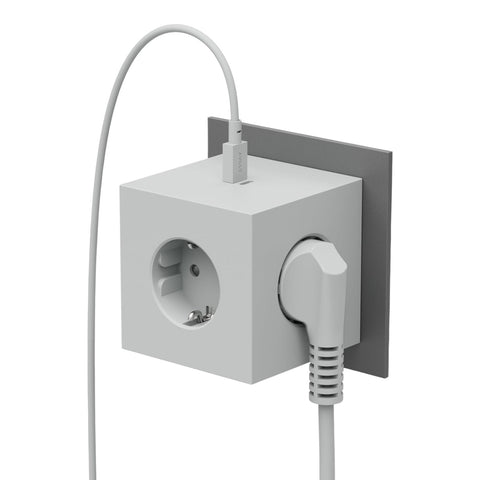 PRESA SQUARE 2 USB C OPAL WHITE SOCKET F AVOLT